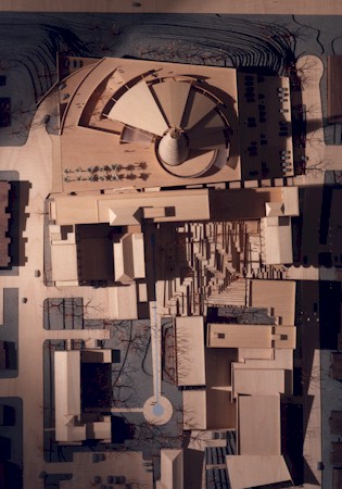 LA International Church Model: Top-down view, by Upscale Architectural Models, Inc.